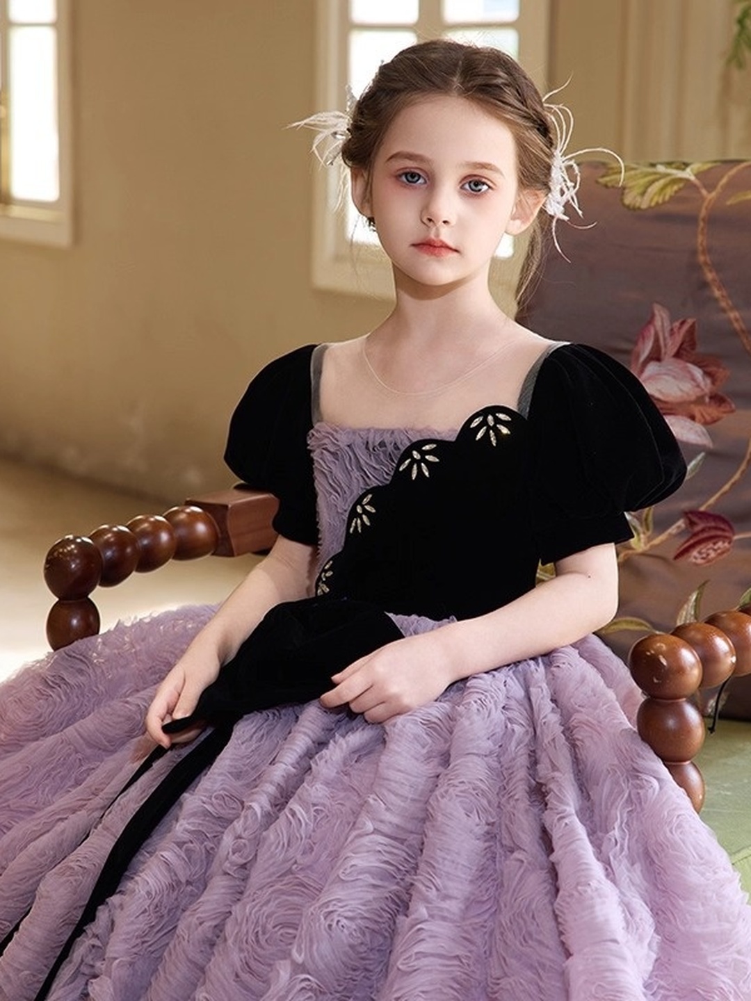 Girl Flower Lace Princess Dress