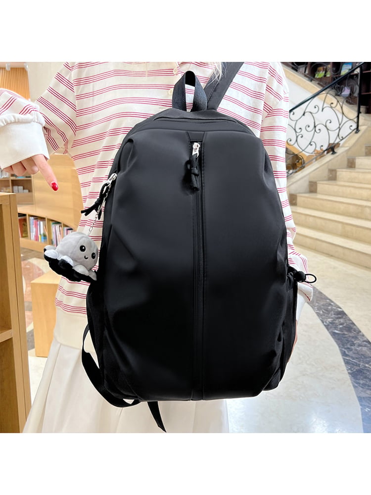Black Plain Backpack