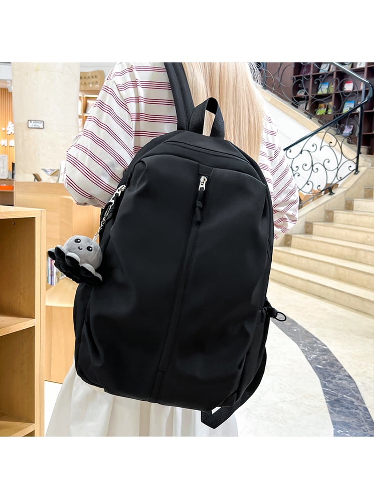 Black Plain Backpack