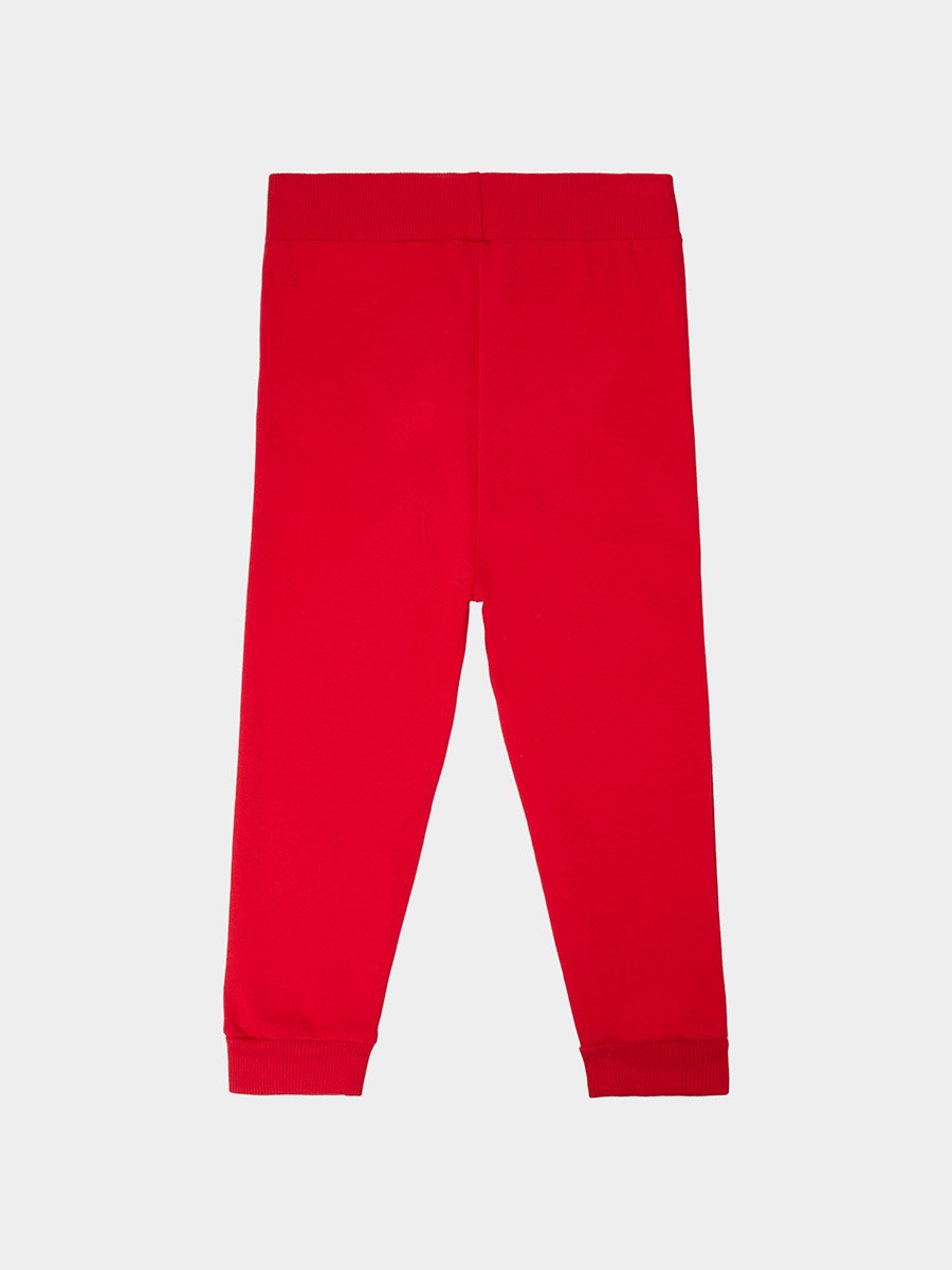 Baby Girl Red Heart Print Full Length Joggers