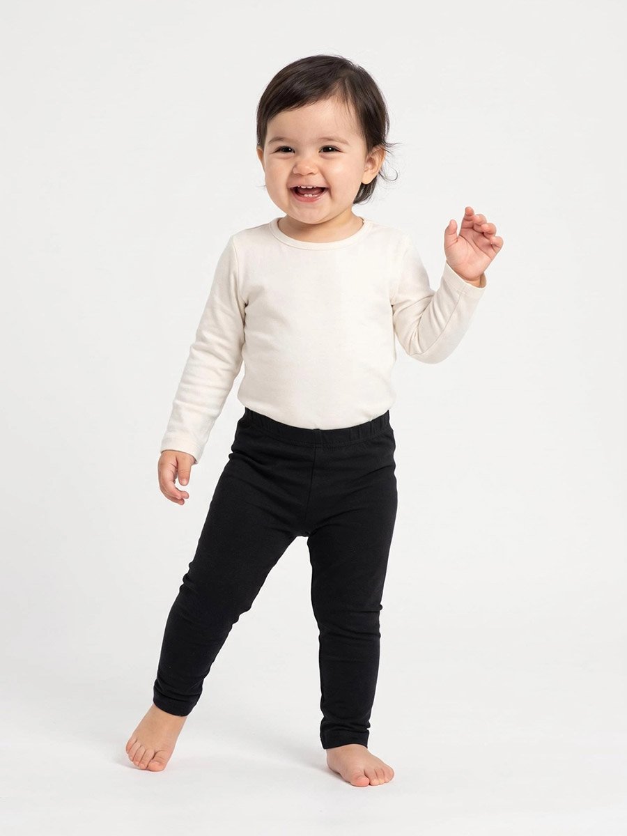 Baby Girls Pack of 2 - Solid Full Length Leggings