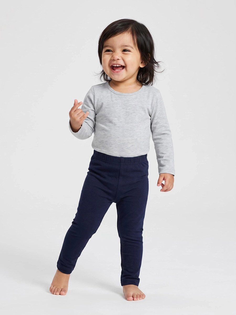 Baby Girls Pack of 2 - Solid Full Length Leggings
