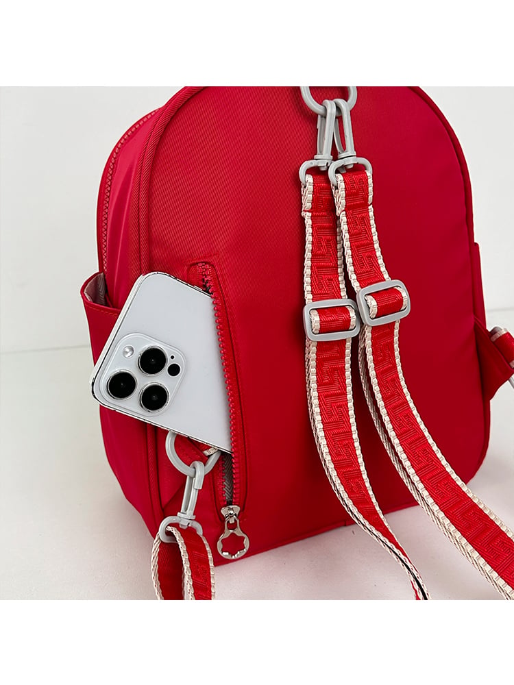 Kids Red Nylon Lion Dance Backpack