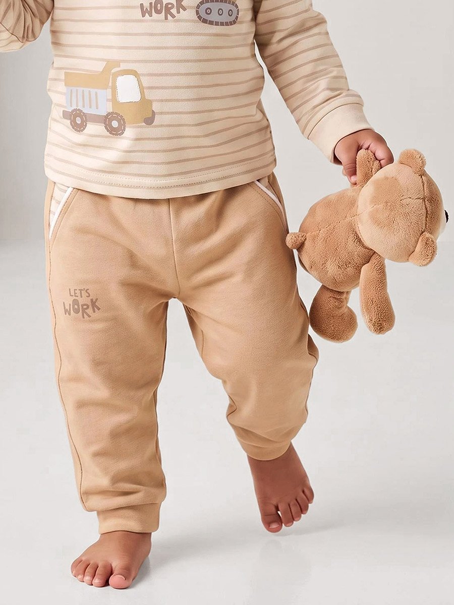 Baby Boy Cotton Long Sleeve T-Shirt and Joggers Set