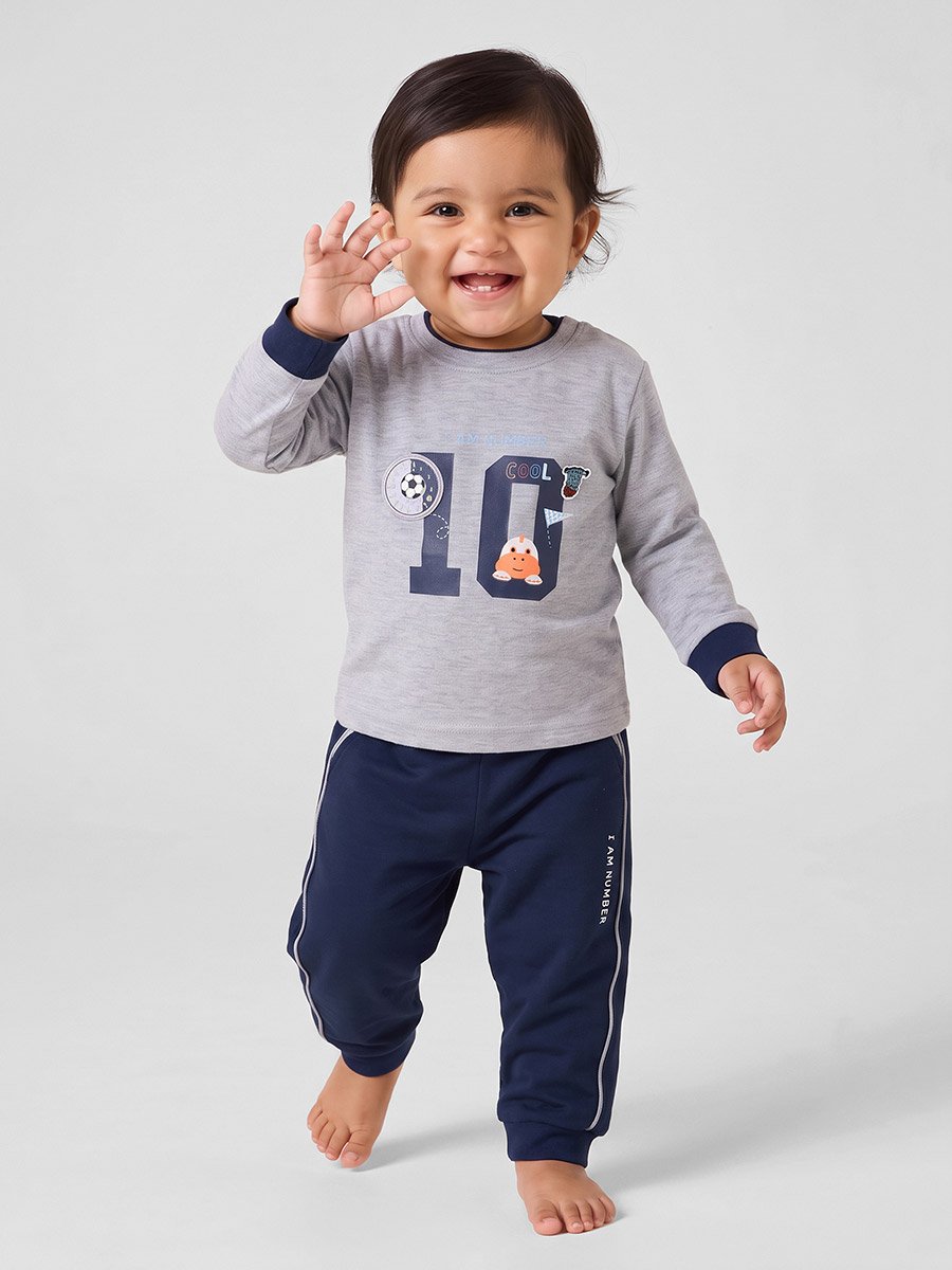 Baby Boy Cotton Long Sleeve T-Shirt and Joggers Set