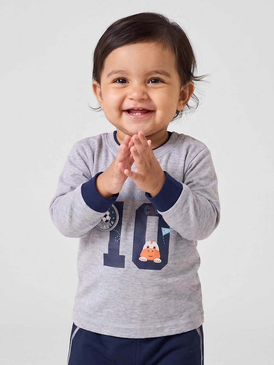 Baby Boy Cotton Long Sleeve T-Shirt and Joggers Set