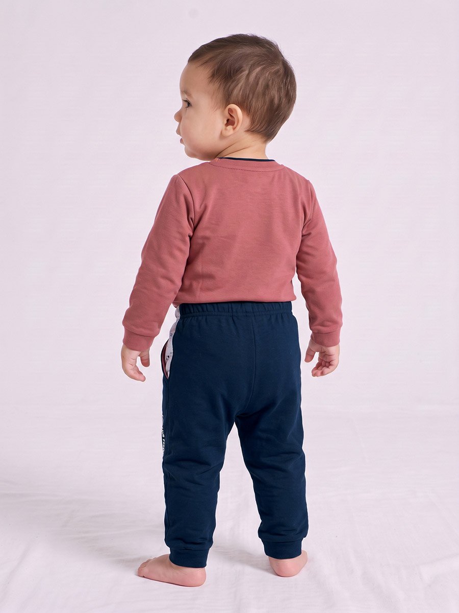 Baby Boy Dinosaur Friends Cotton T-Shirt and Joggers Set