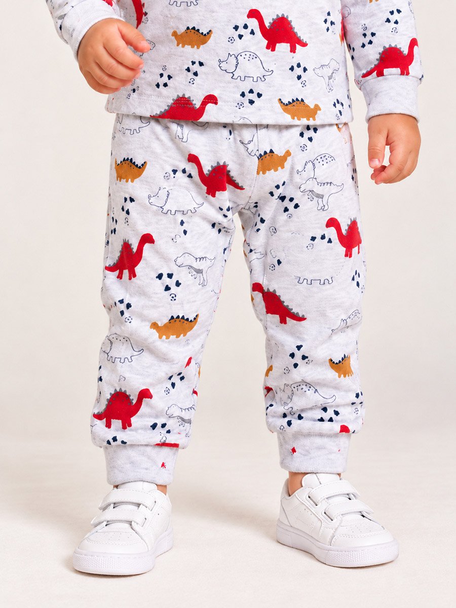 Baby Boy Dinosaur Print Cotton T-Shirt and Joggers Set