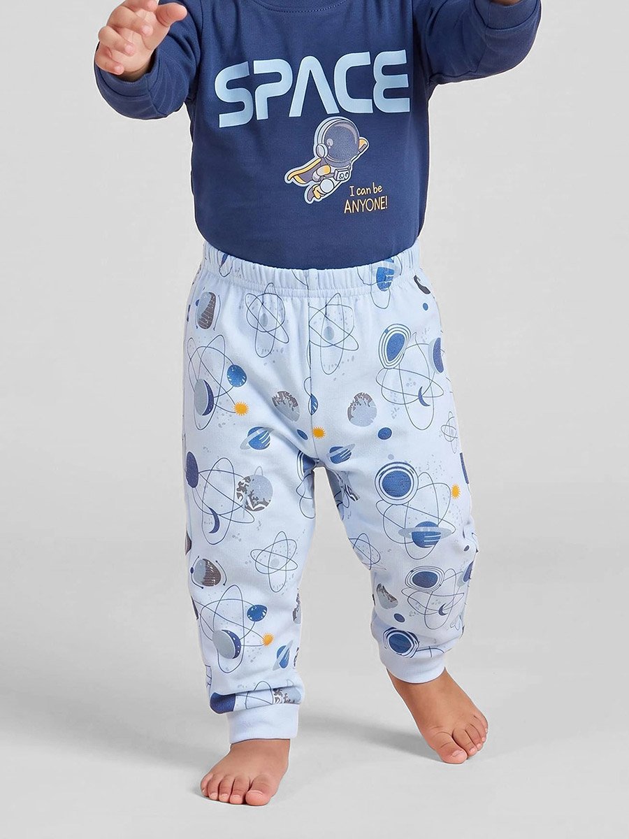 Baby Boy Space Explorer Cotton T-Shirt and Joggers Set