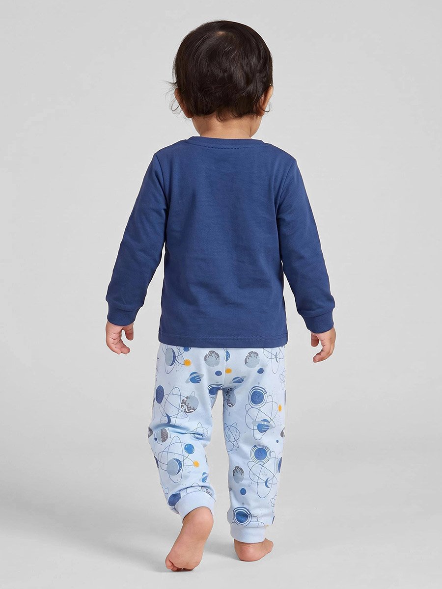 Baby Boy Space Explorer Cotton T-Shirt and Joggers Set