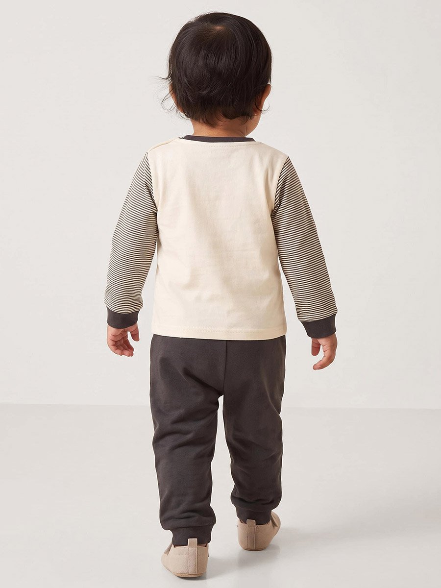 Baby Boy Stripe Sleeve T-Shirt and Joggers Set
