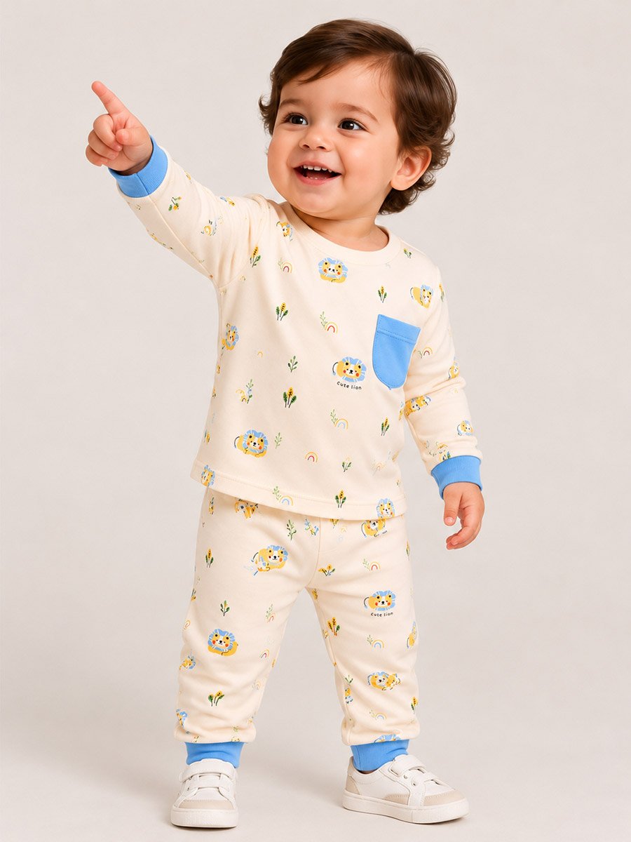 Baby Boy Long Sleeve Cotton T-Shirt and Joggers Set
