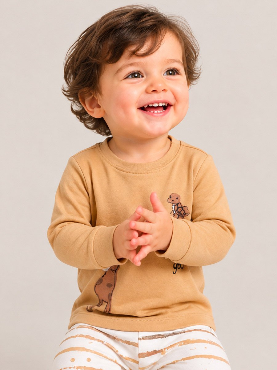 Baby Boy Long Sleeve Cotton T-Shirt and Joggers Set