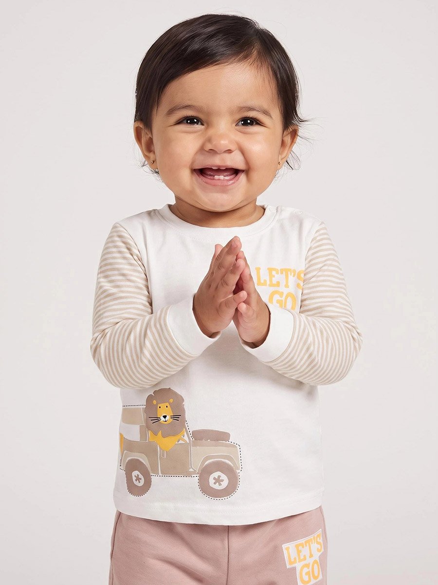 Baby Boy Cotton Long Sleeve T-Shirt and Joggers Set