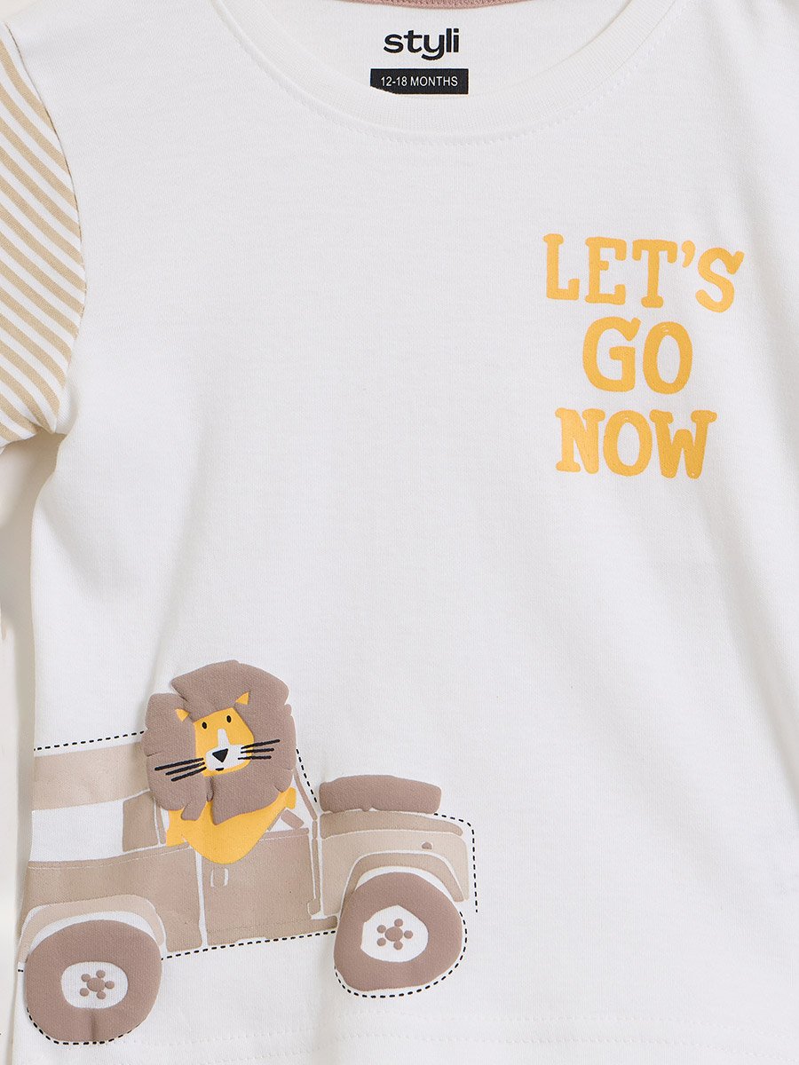 Baby Boy Cotton Long Sleeve T-Shirt and Joggers Set