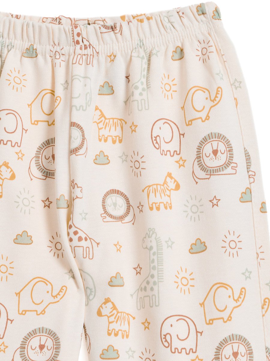 Baby Green Cotton Printed T-shirt and Joggers Set