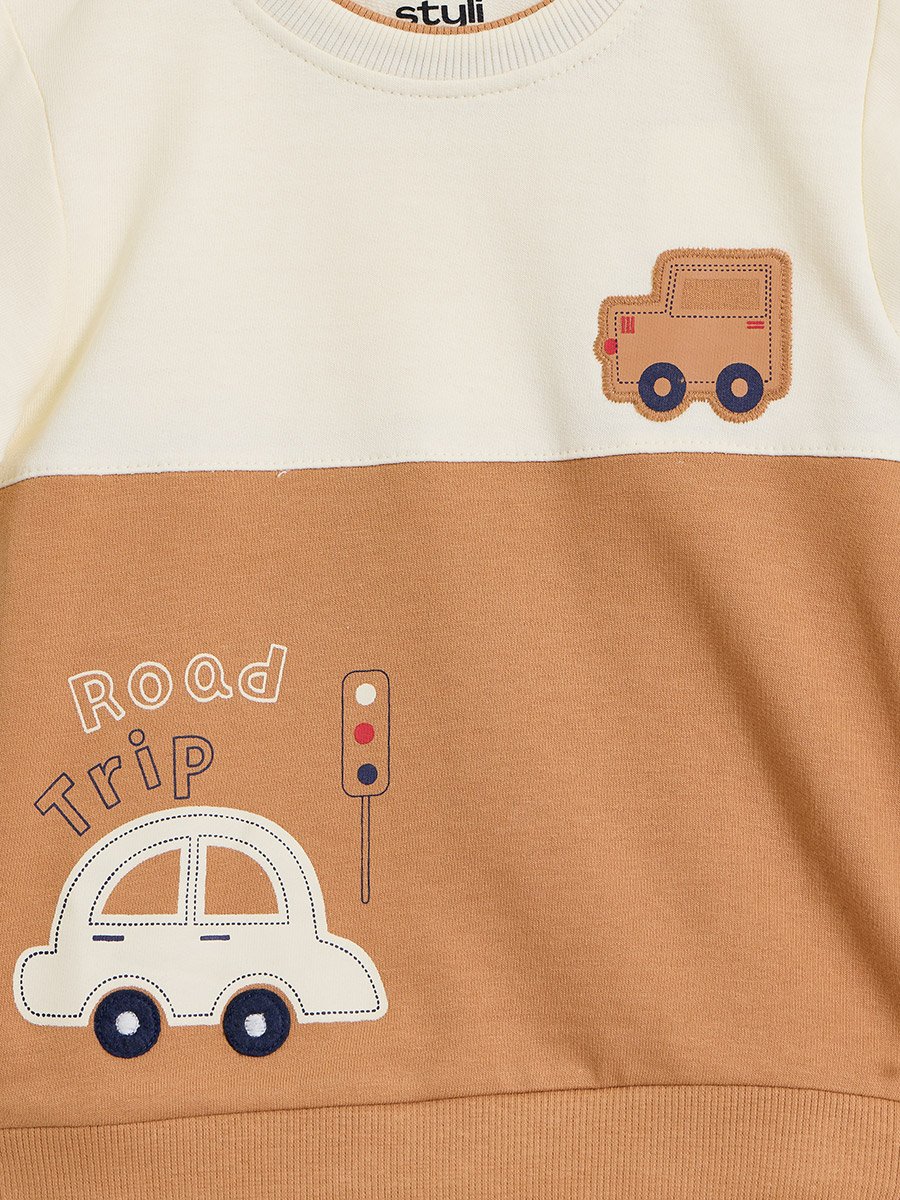 Baby Boy Color Block Sweat Top and Joggers Set