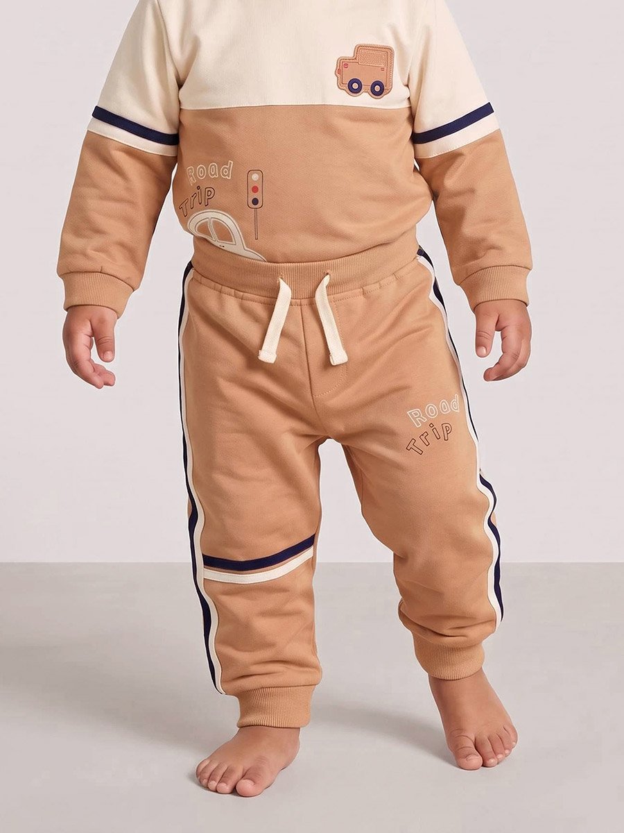 Baby Boy Color Block Sweat Top and Joggers Set