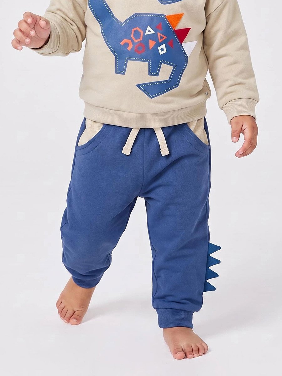 Baby Boy Cotton Dino Sweat Top and Joggers Set