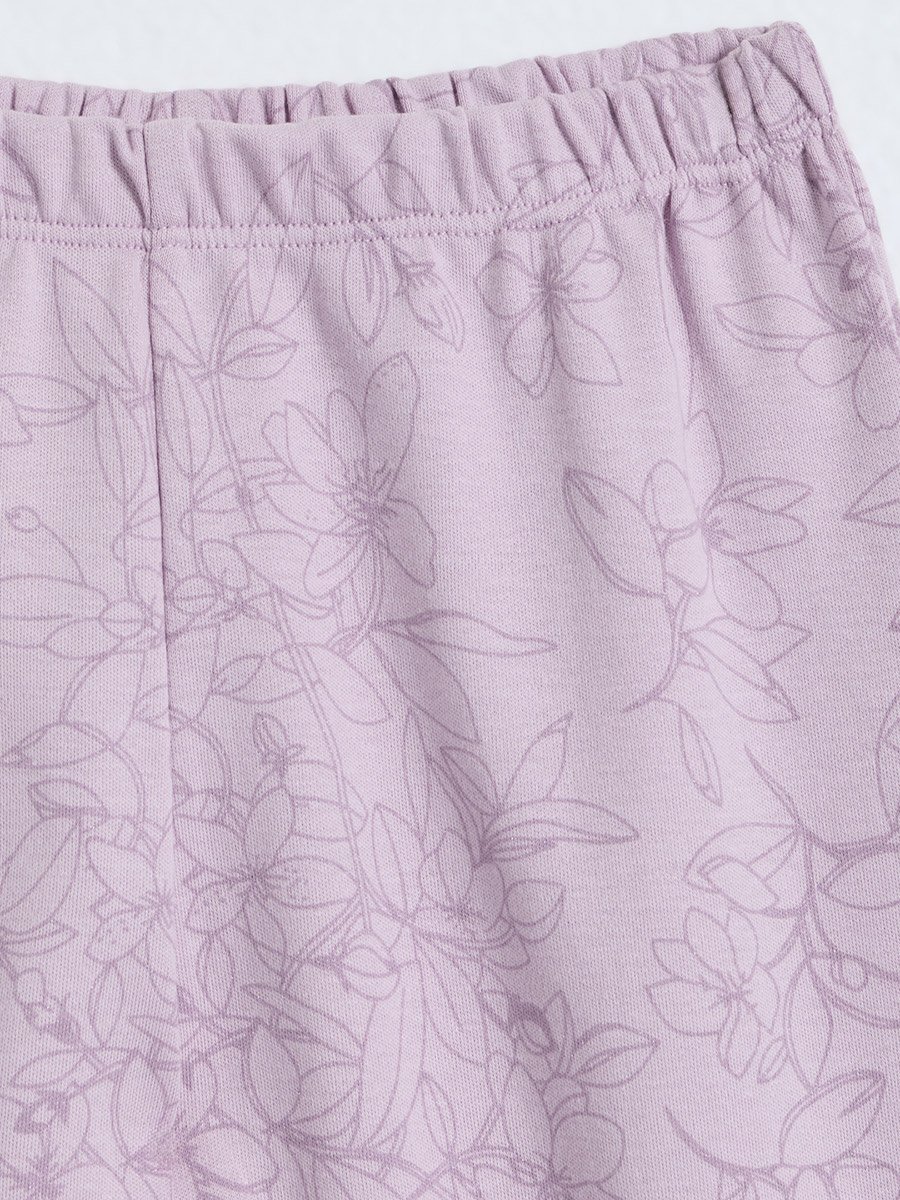 Baby Girl Purple Cotton Knitted Long Sleeve Top and Joggers Set