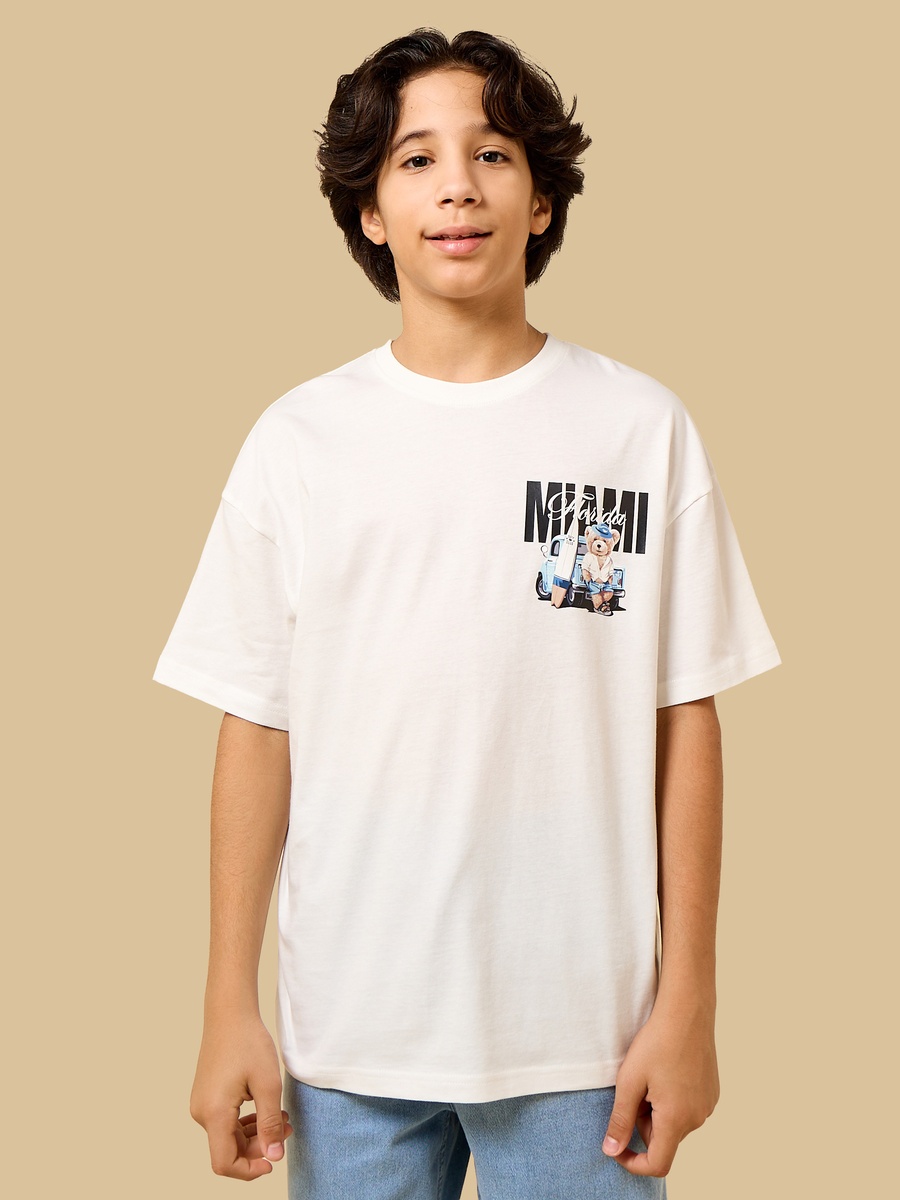 Miami Print Cotton T-Shirt