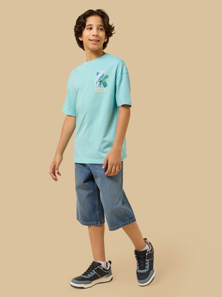 Graphic Print Relaxed Fit Cotton T-Shirt