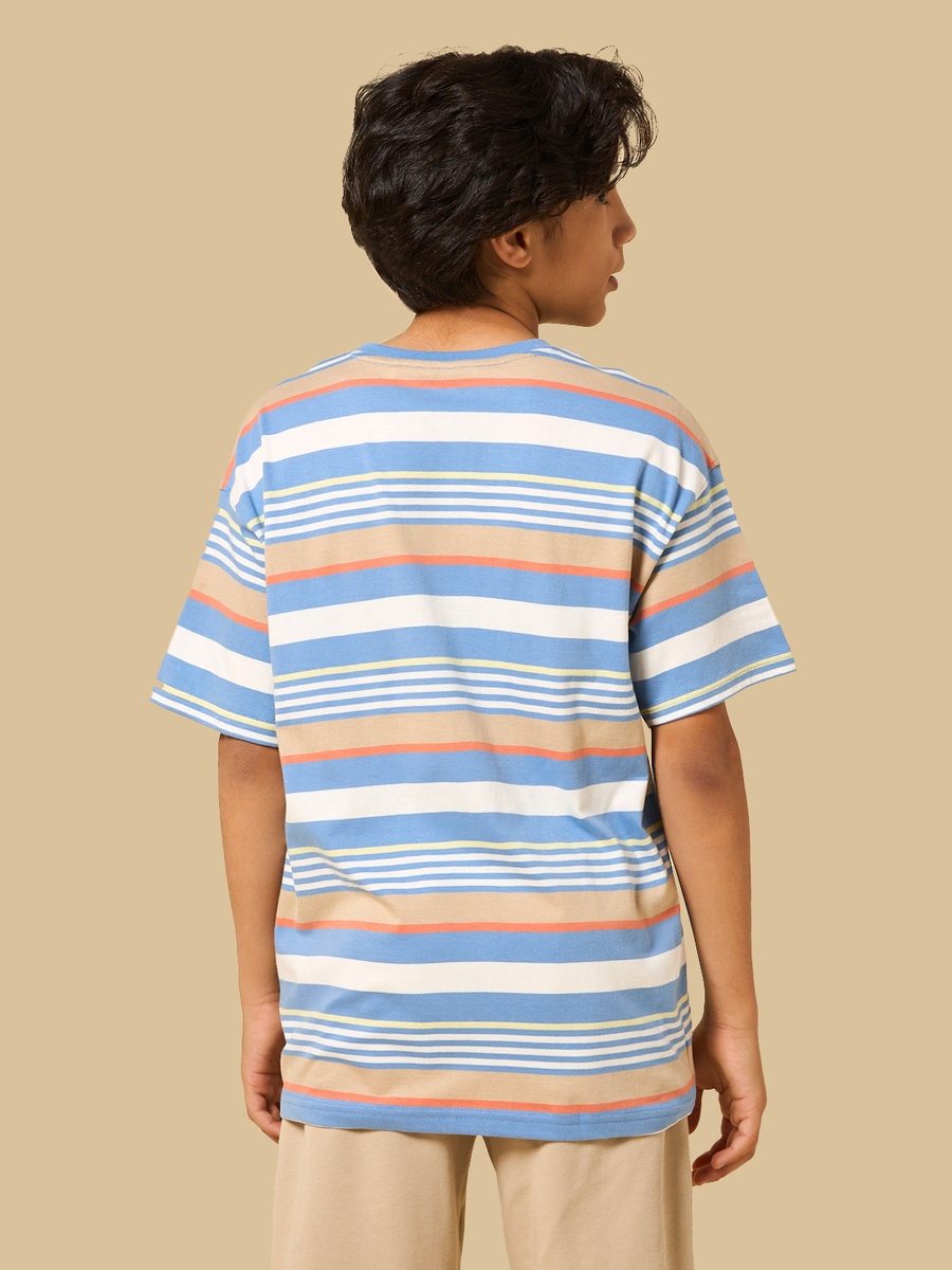 Striped Relaxed Fit Cotton T-Shirt
