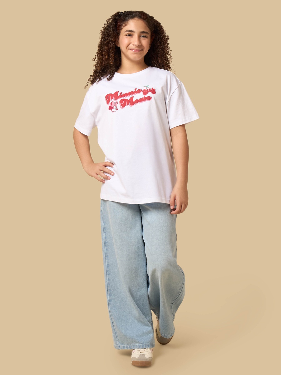 Minnie Mouse Print Oversized T-Shirt