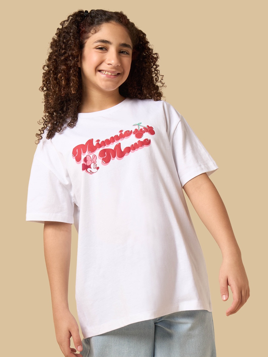Minnie Mouse Print Oversized T-Shirt