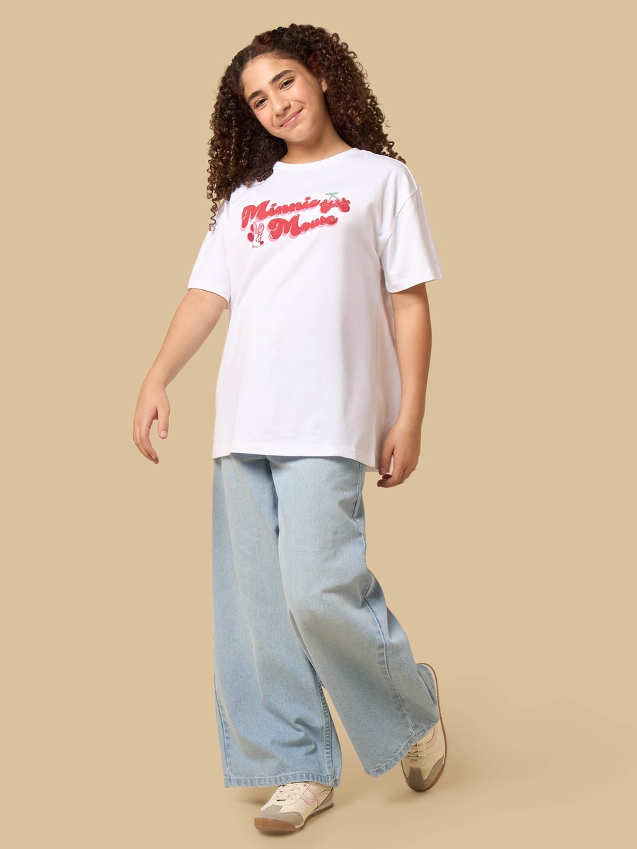 Minnie Mouse Print Oversized T-Shirt