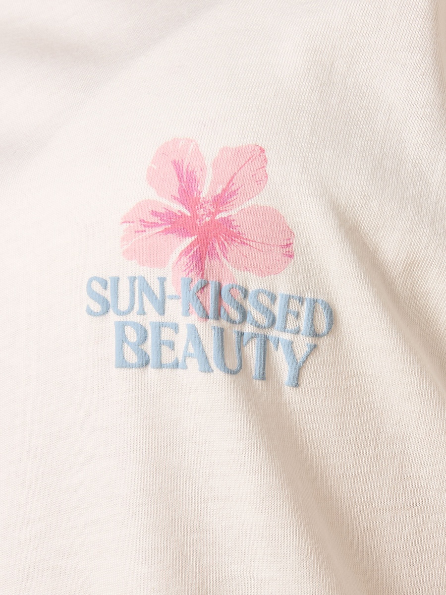Hibiscus Print Oversized Cotton T-Shirt