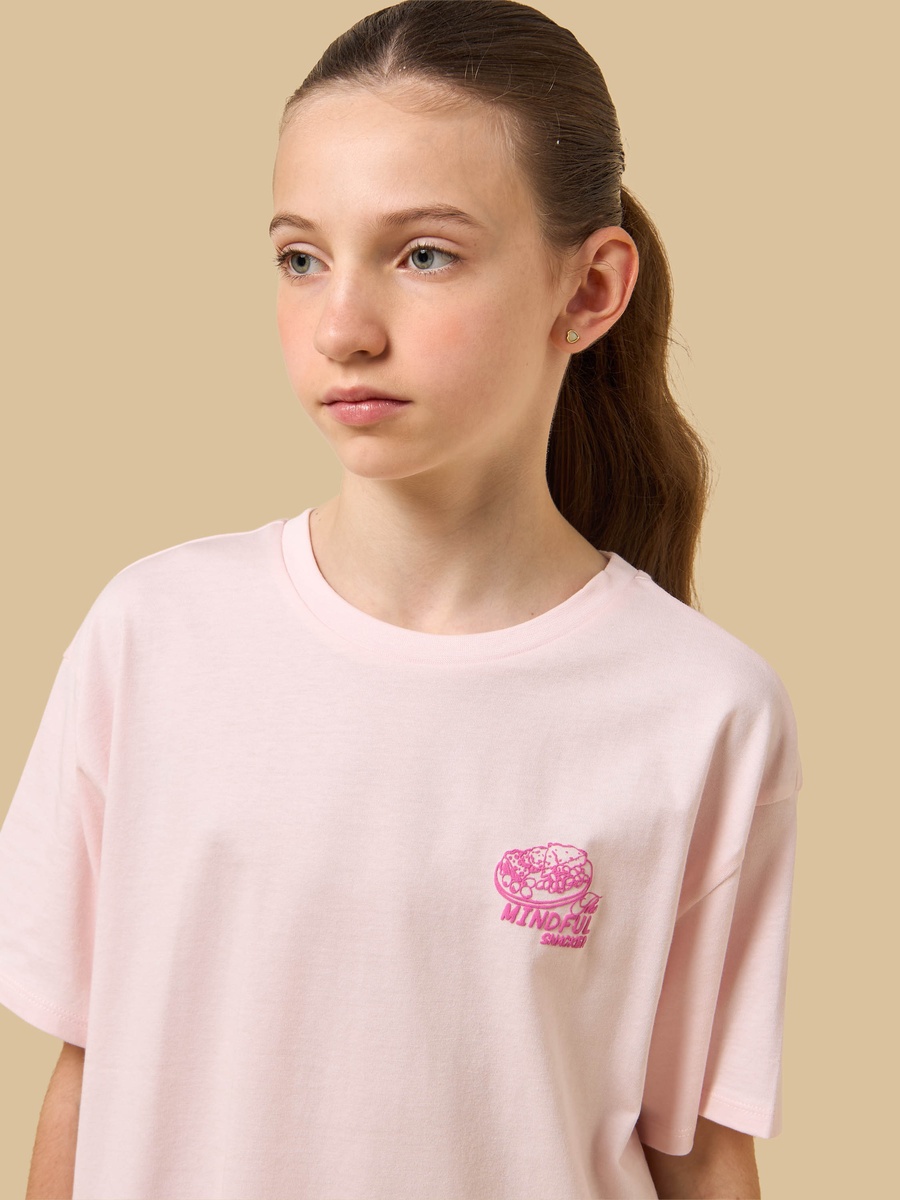 Food Print Oversized Cotton T-Shirt