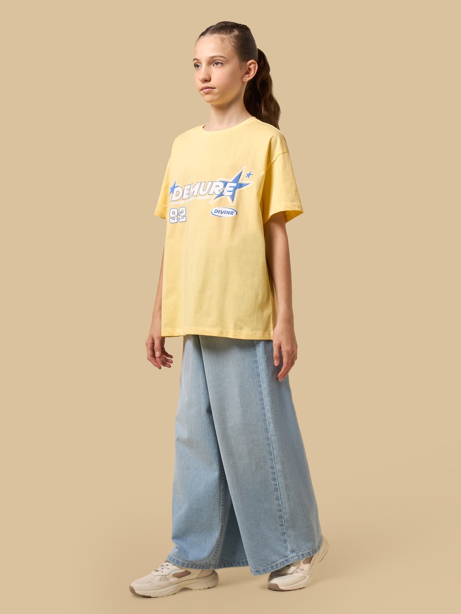 Typography Print Oversized Cotton T-Shirt