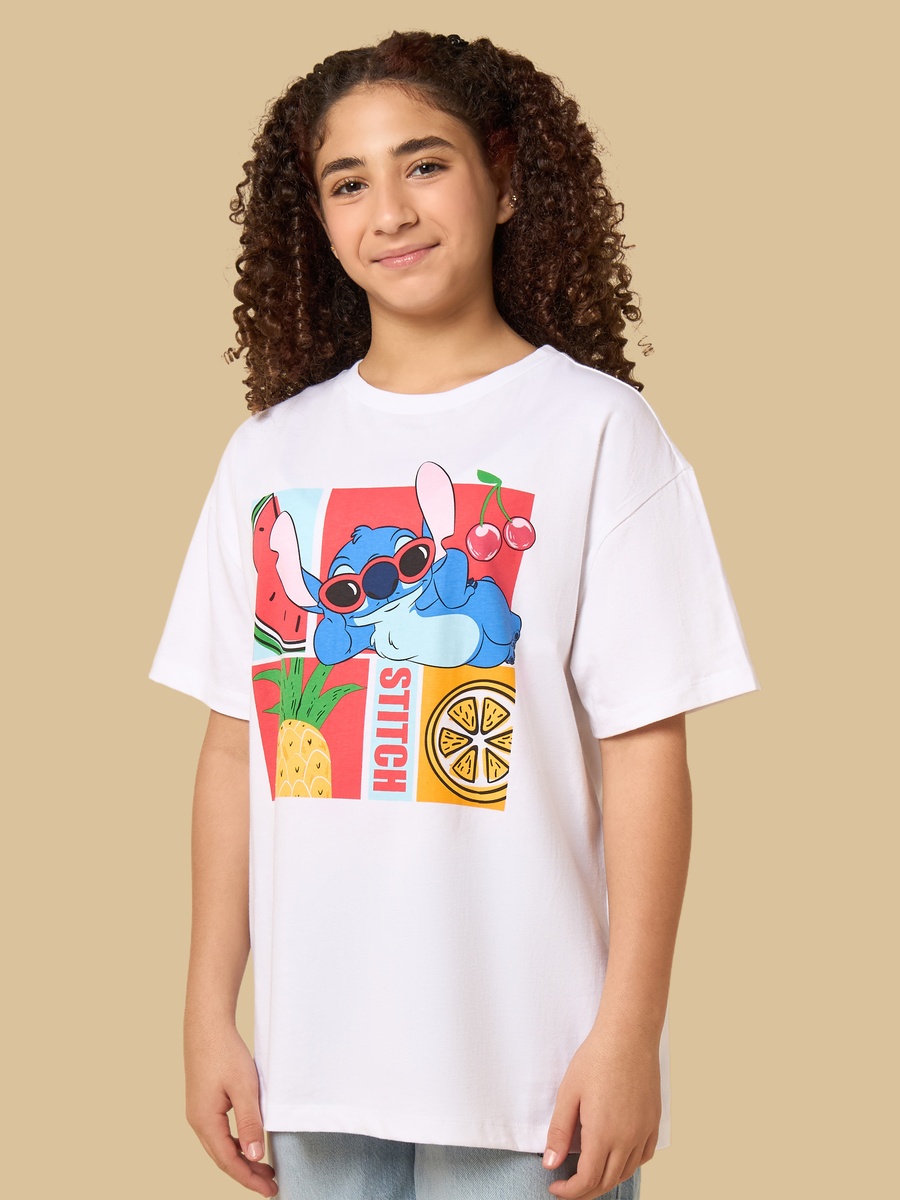 Stitch Print Oversized T-Shirt