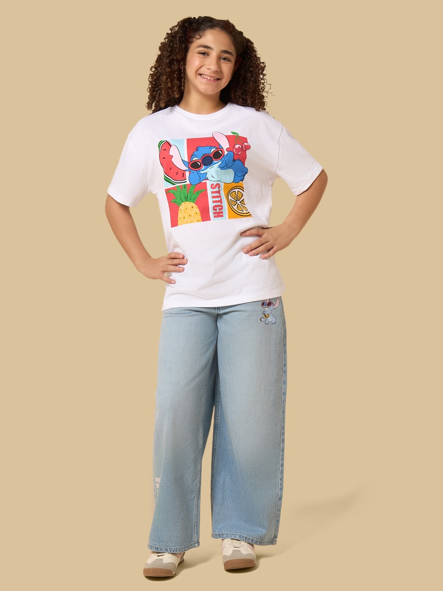 Stitch Print Oversized T-Shirt