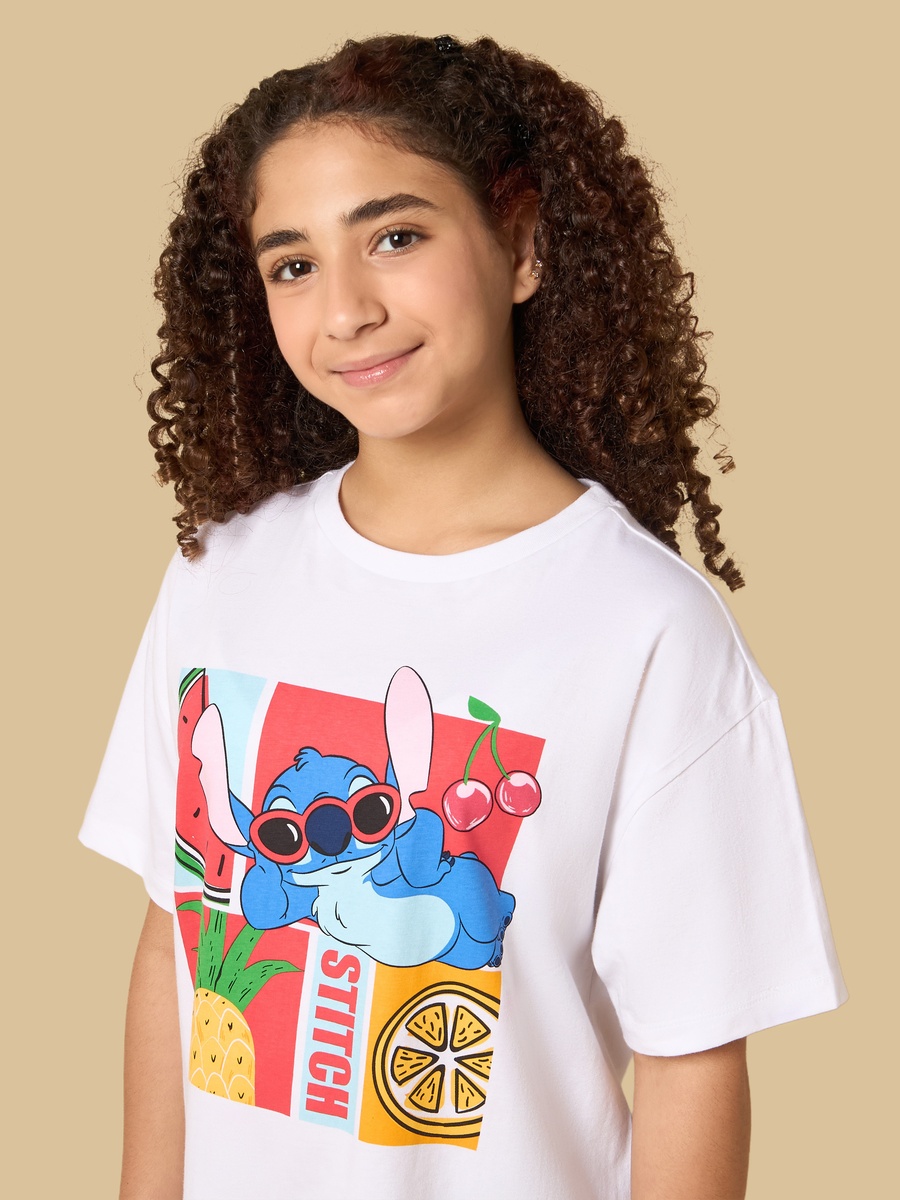 Stitch Print Oversized T-Shirt