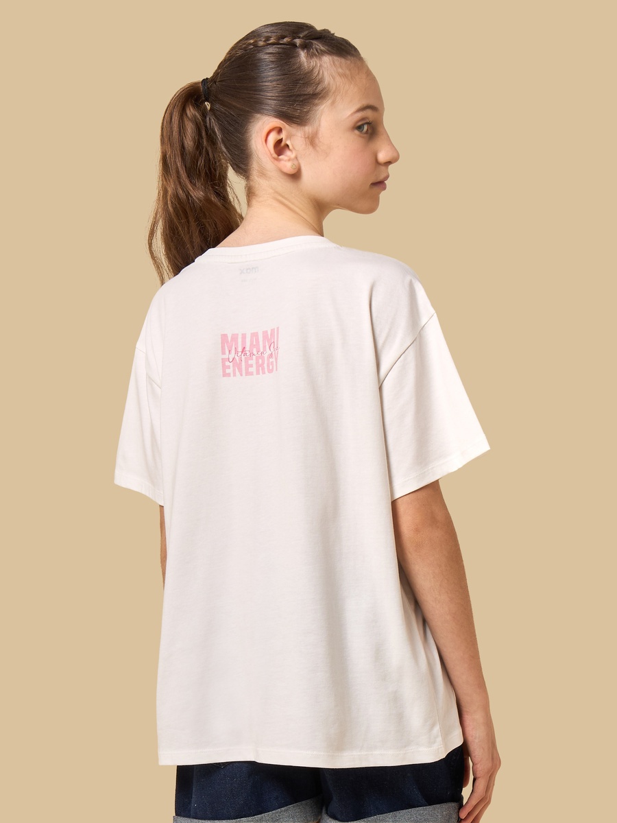 Miami Print Oversized Cotton T-Shirt