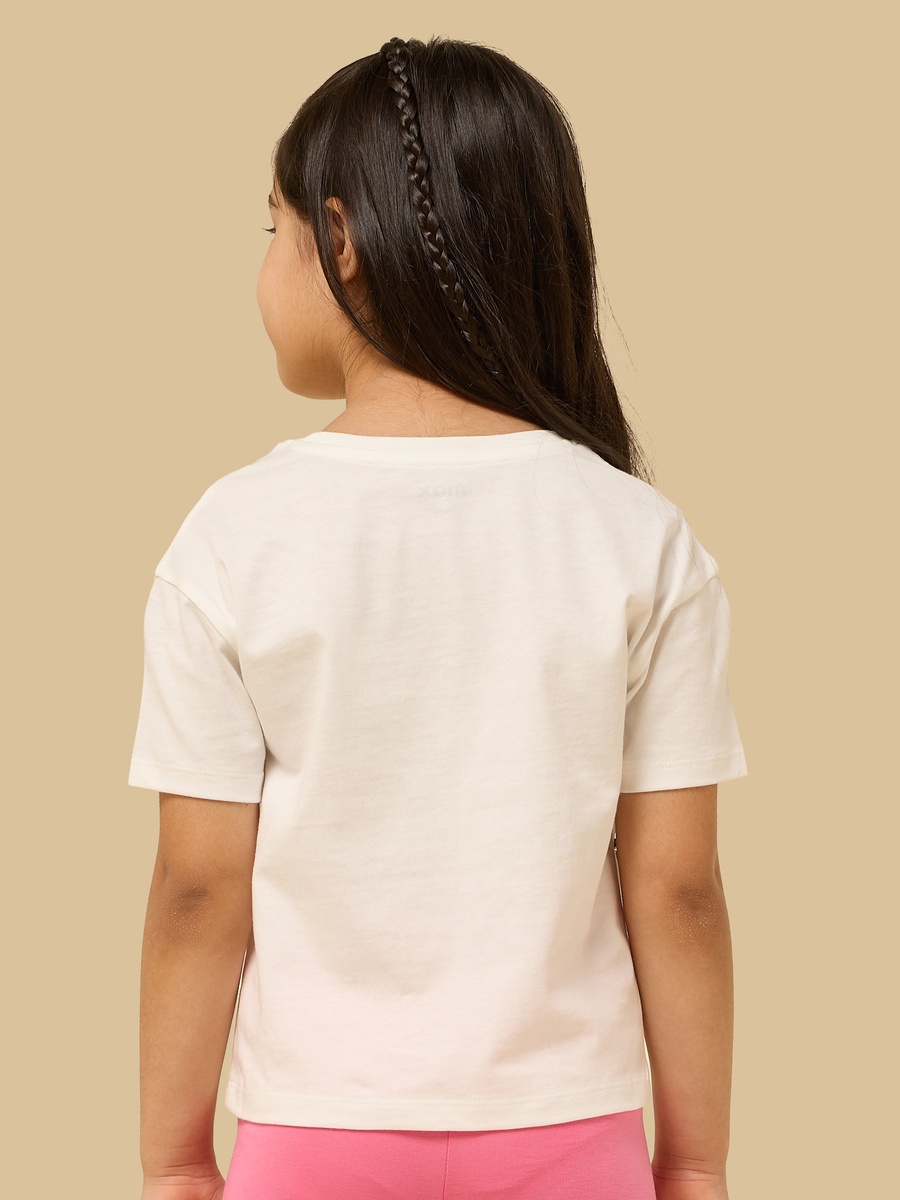 Teddy Bear Print Cotton Boxy T-Shirt