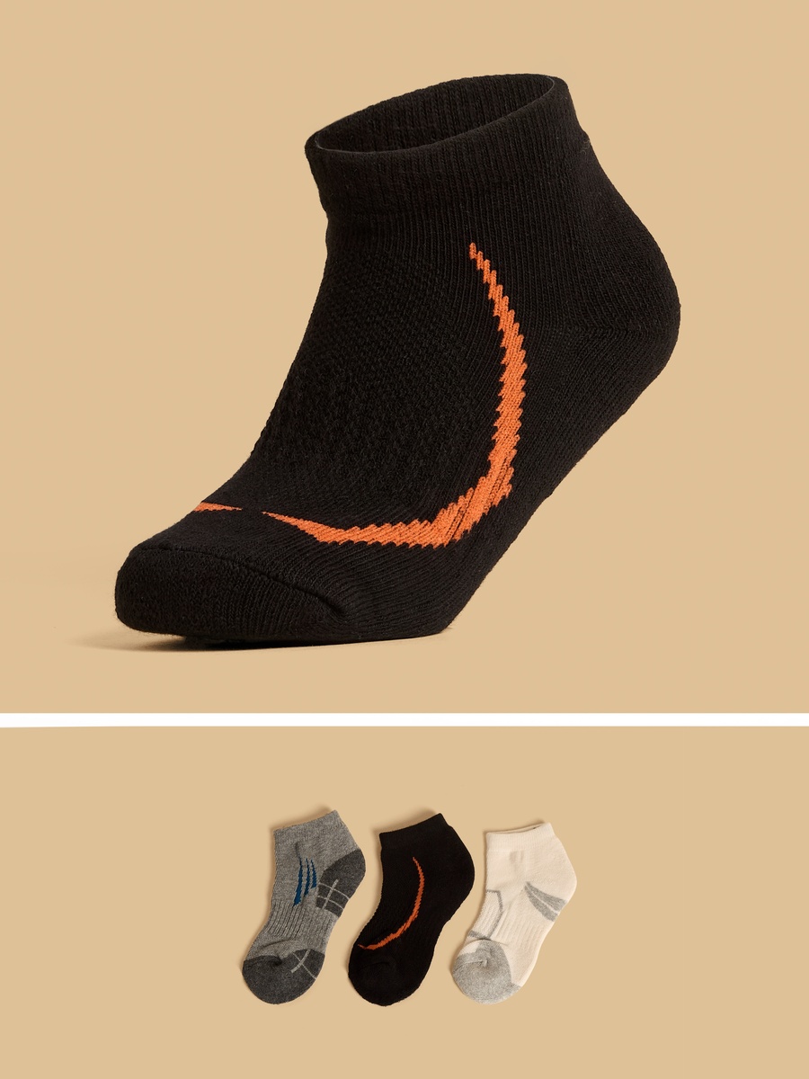 Pack of 3 - Half Terry Ankle Length Sports Socks
