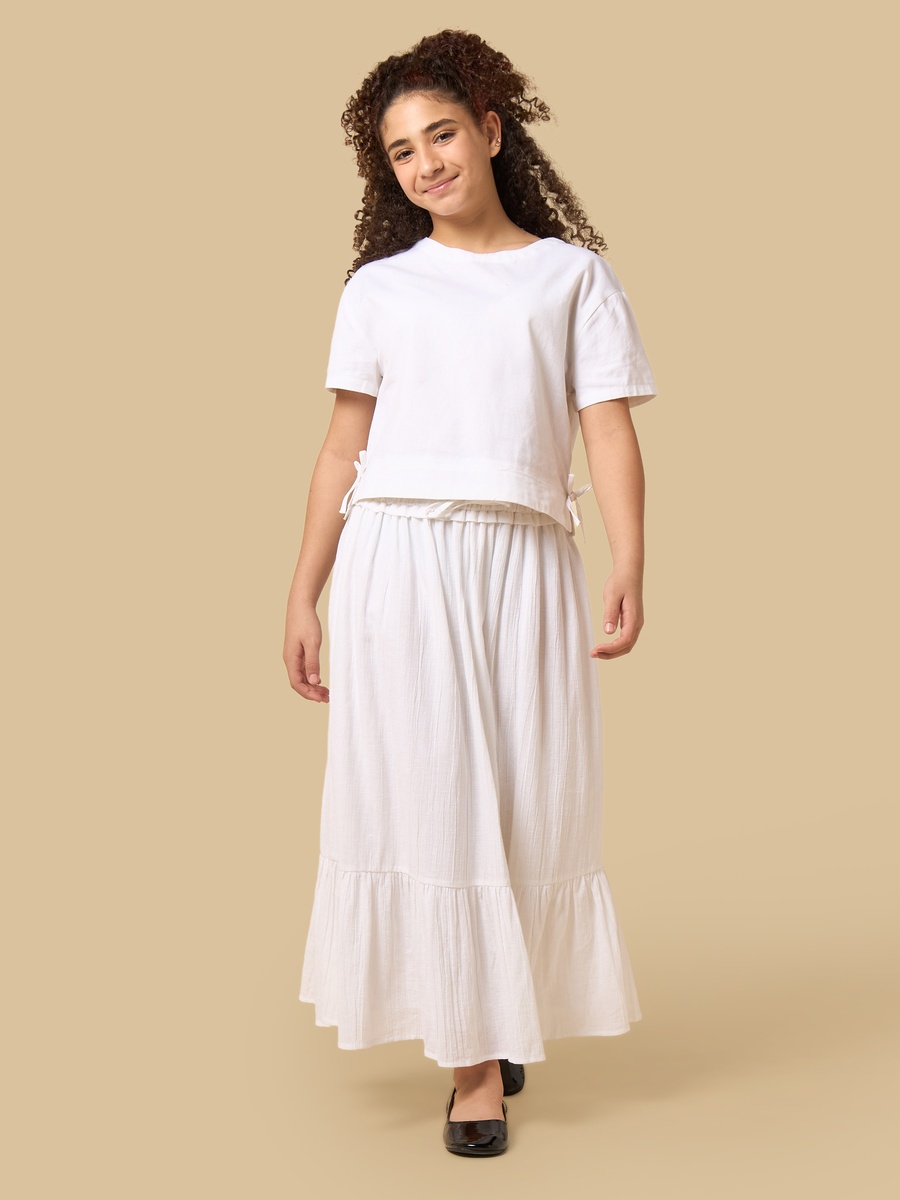 تنورة ماكسي بكسرات