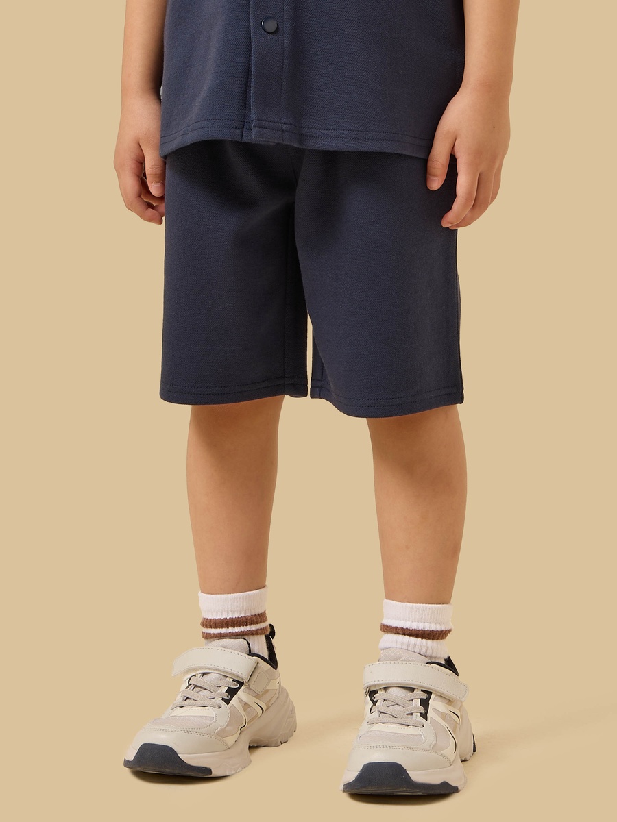 Textured Linen Blend Shirt and Shorts Set