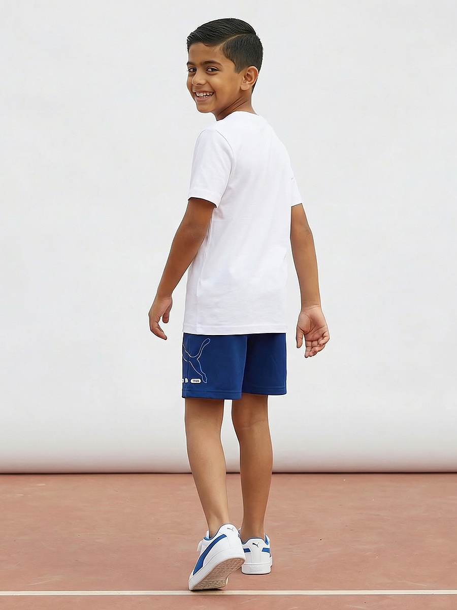 Crew Neck Short Sleeves T-Shirt with Logo Print