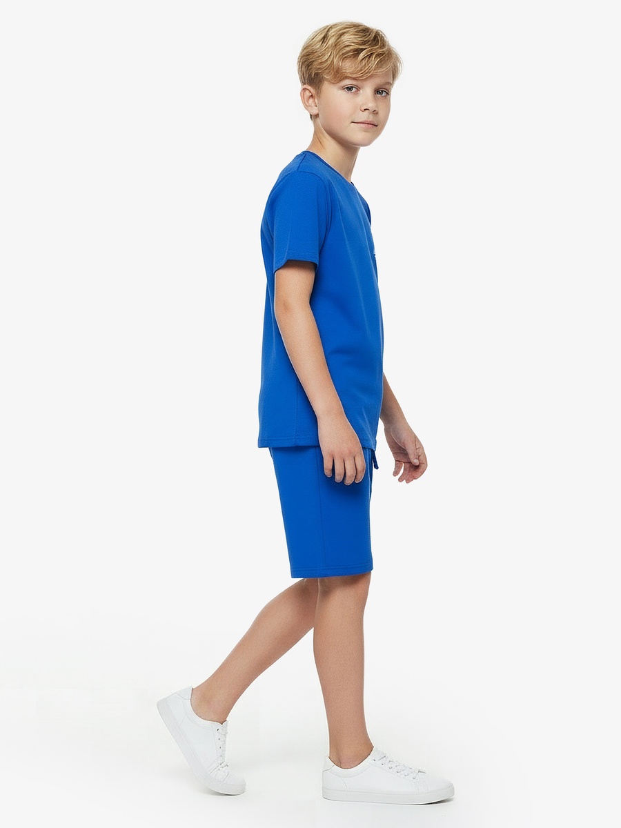 Set of 3 Crew Neck Short Sleeves T-Shirt and Shorts Set with Graphic Print