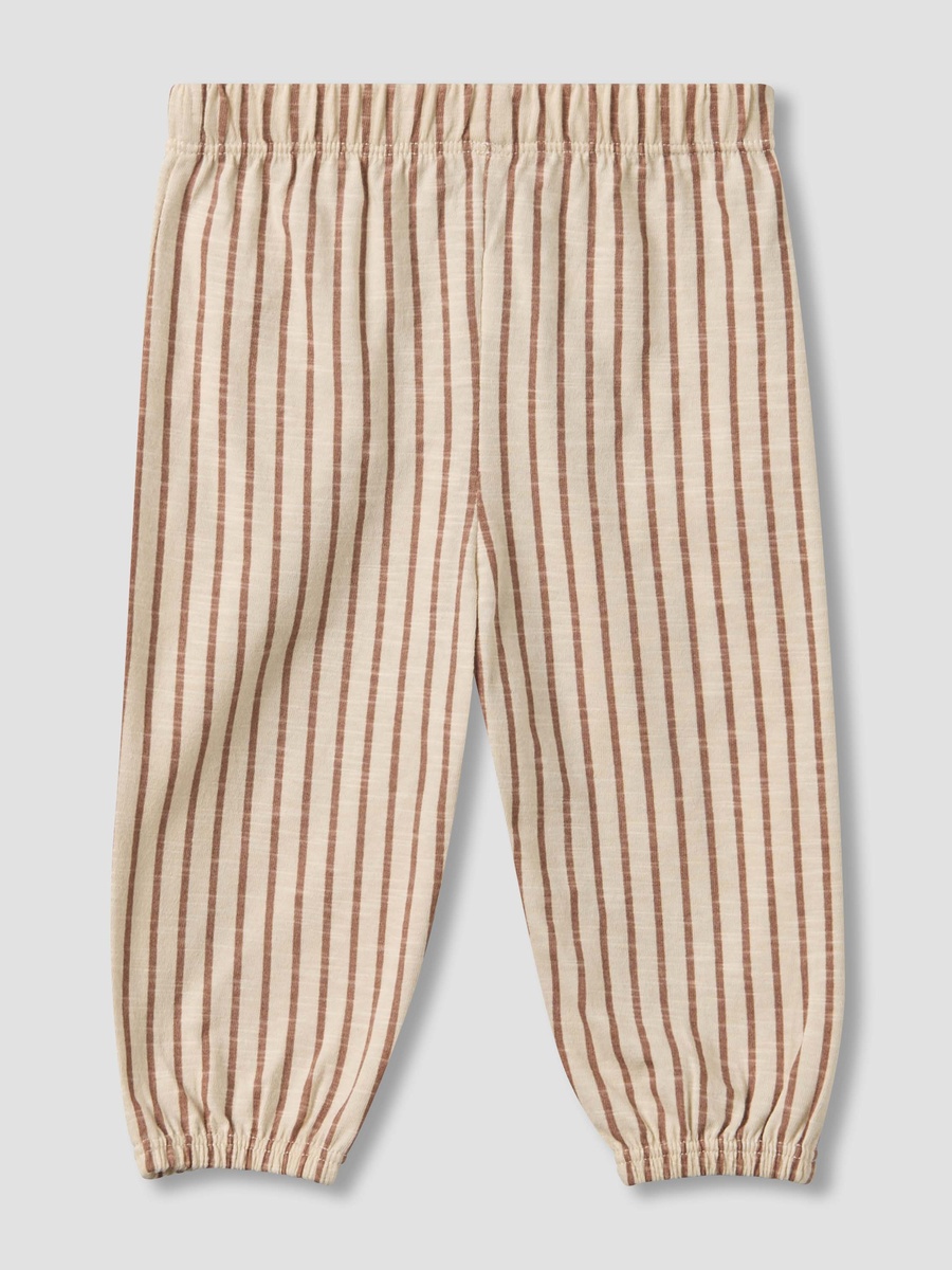Cotton Round Neck Short Sleeves Pyjama Set with Stripes