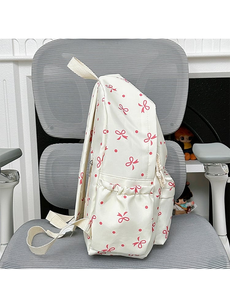 Nylon Bowknot Print Backpack
