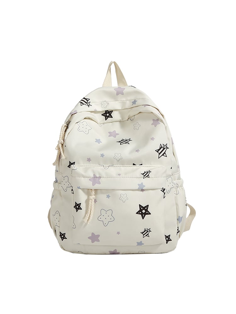 Nylon Star Print Casual Backpack