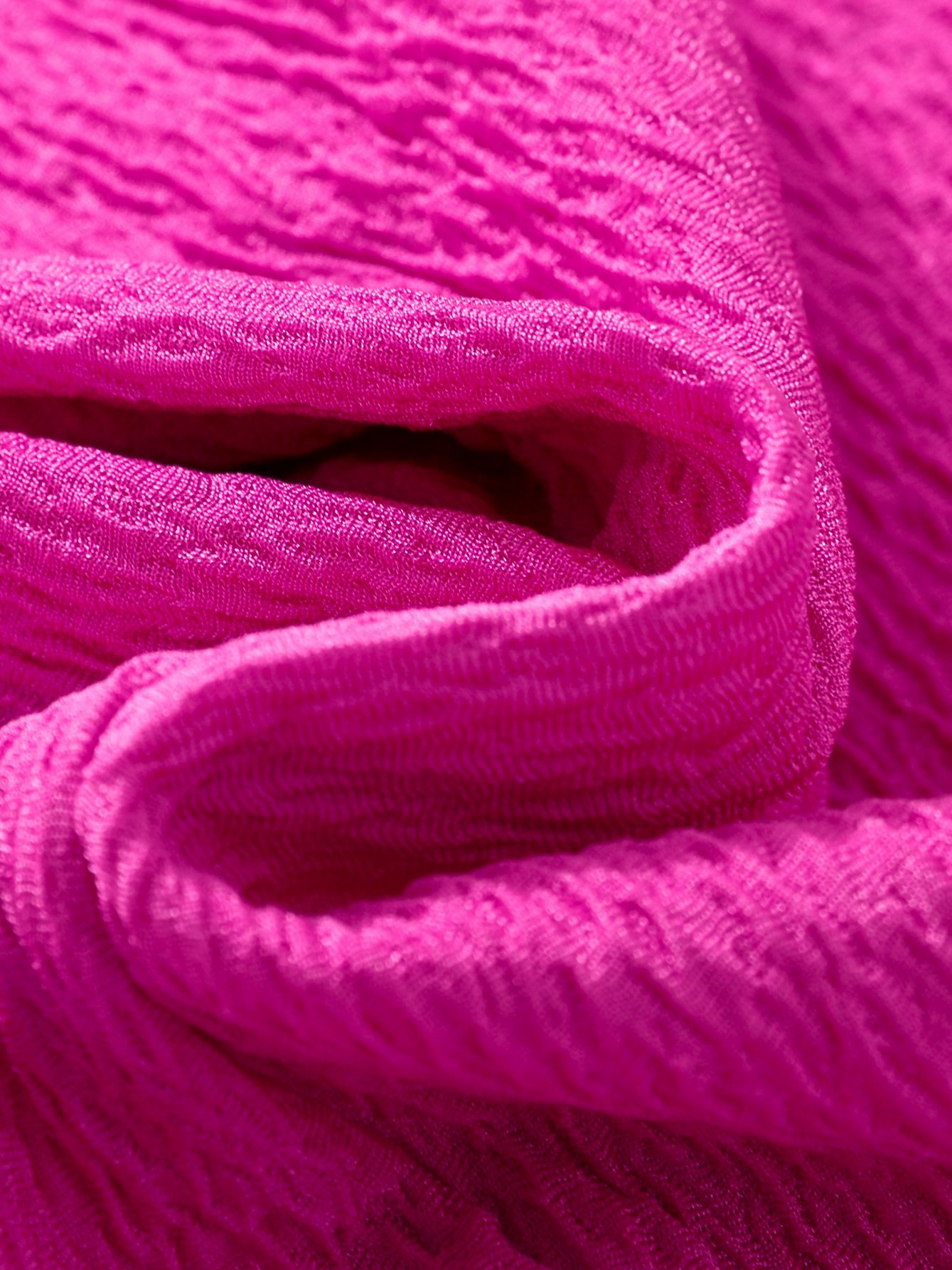 Girls Magenta Crinkle Texture Wide Leg Pants