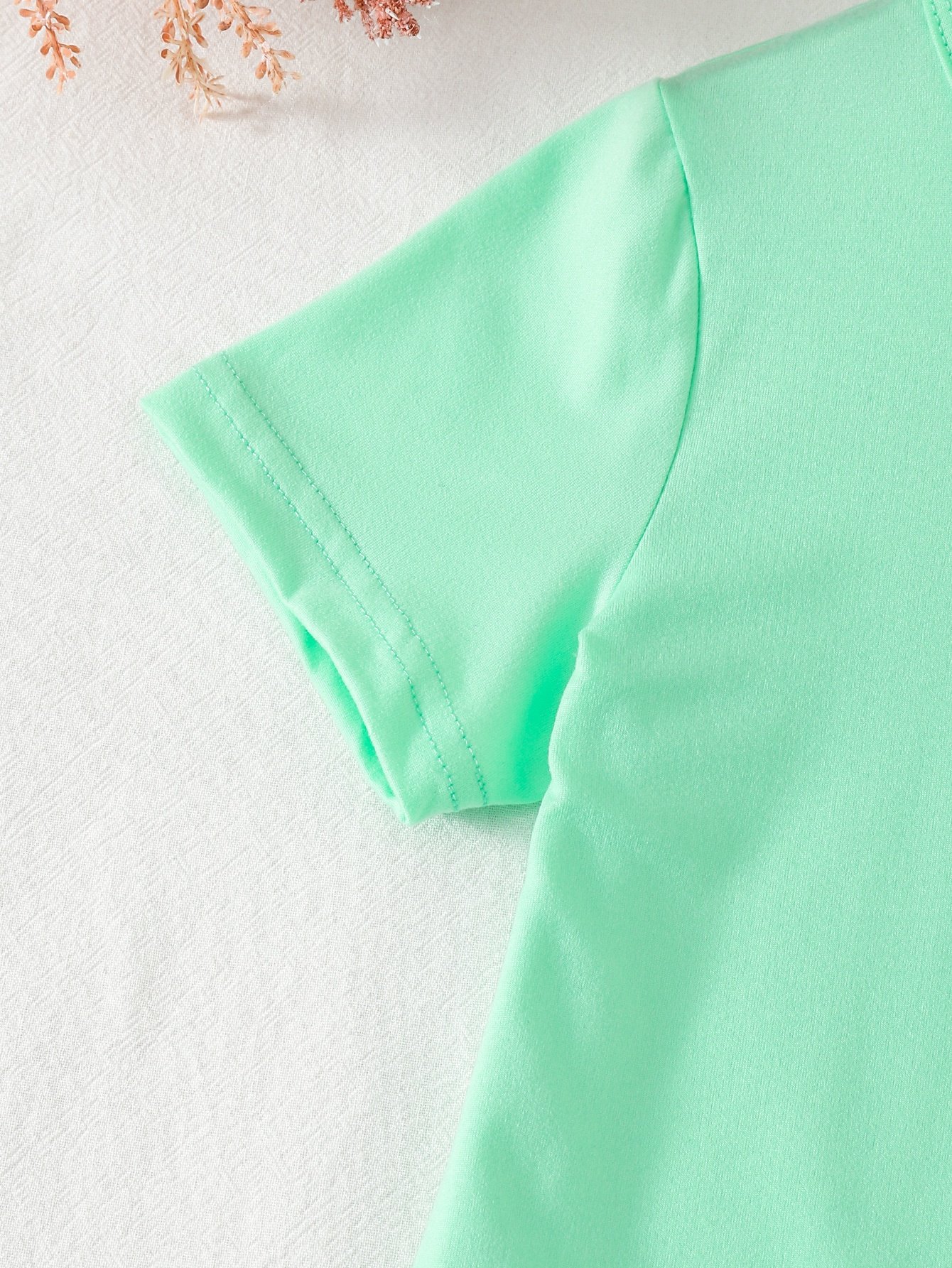 Green Printed Top and Trousers Set