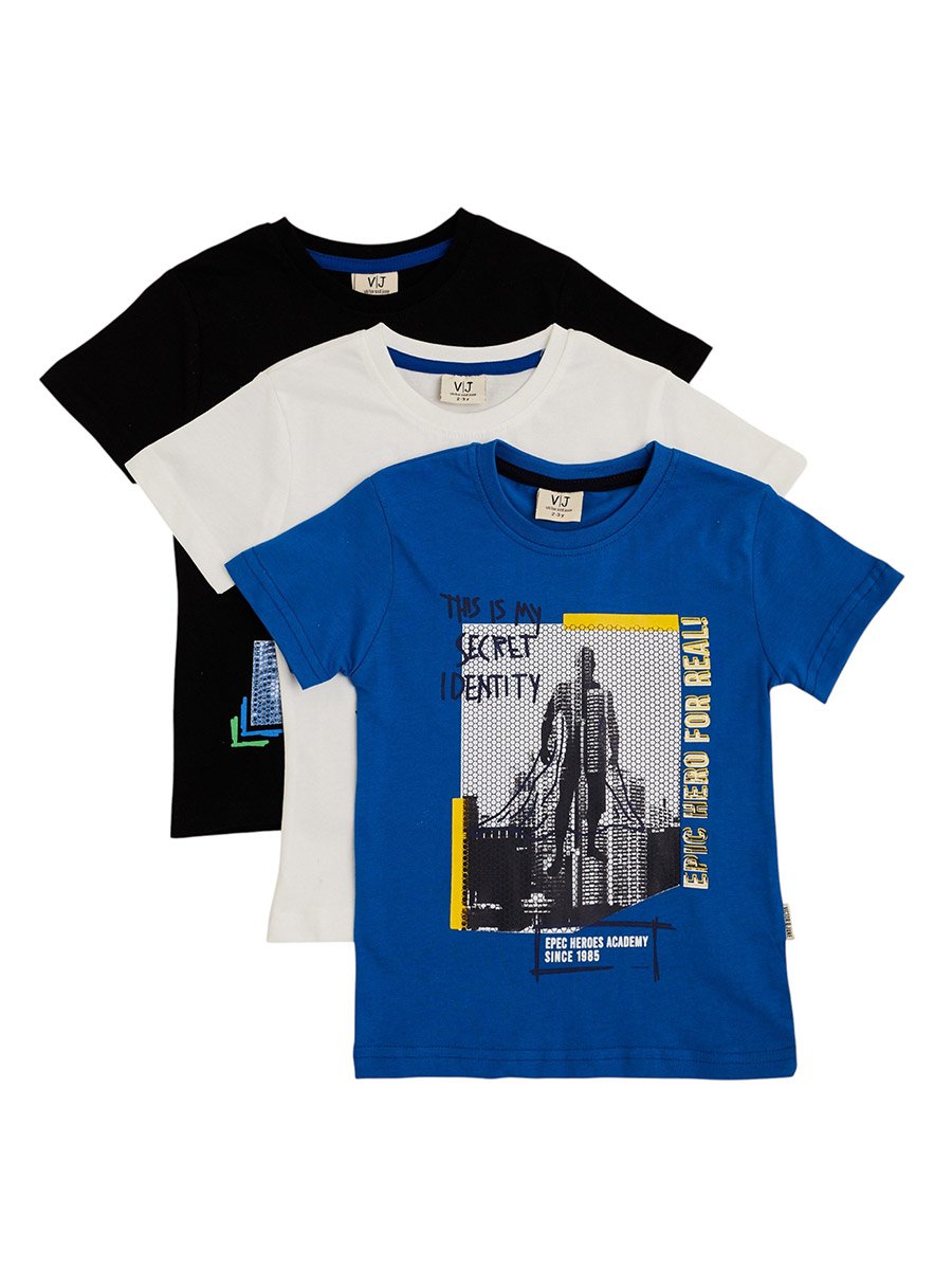 Pack of 3 - Boys Graphic Print T-Shirt