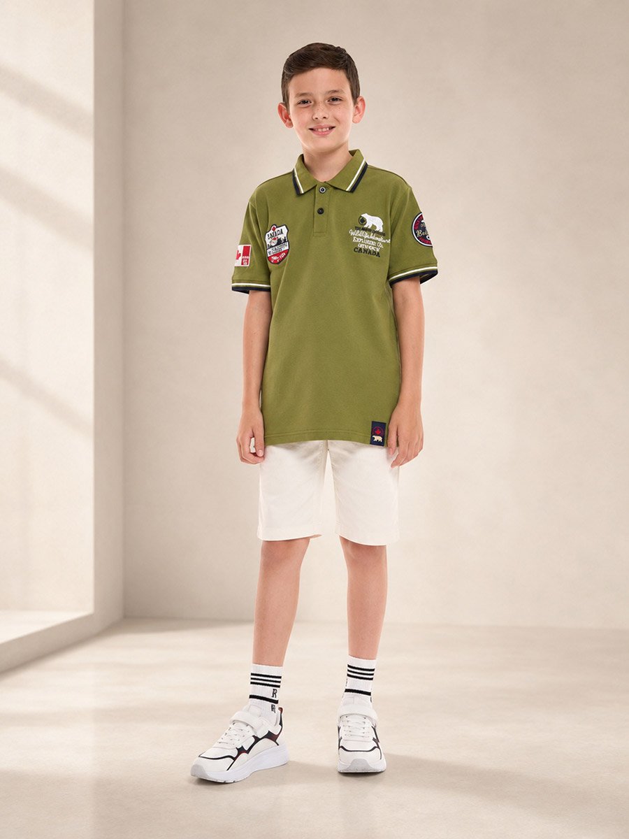 Boys Embroidered Polo T-Shirt